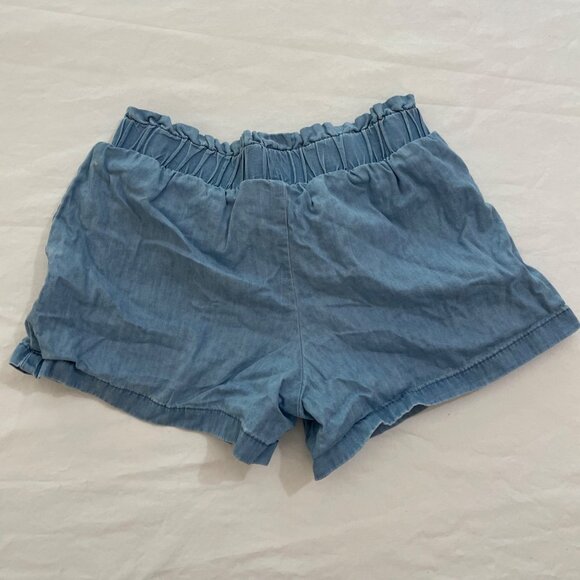 Carters Kids Chambray Ruffle Waist Shorts 8/8A Light Blue - Picture 4 of 4